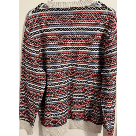 Vintage Y2K Nautica Striped Cotton Pattern Coogi Style Crewneck Sweater Size XL - Picture 6 of 8
